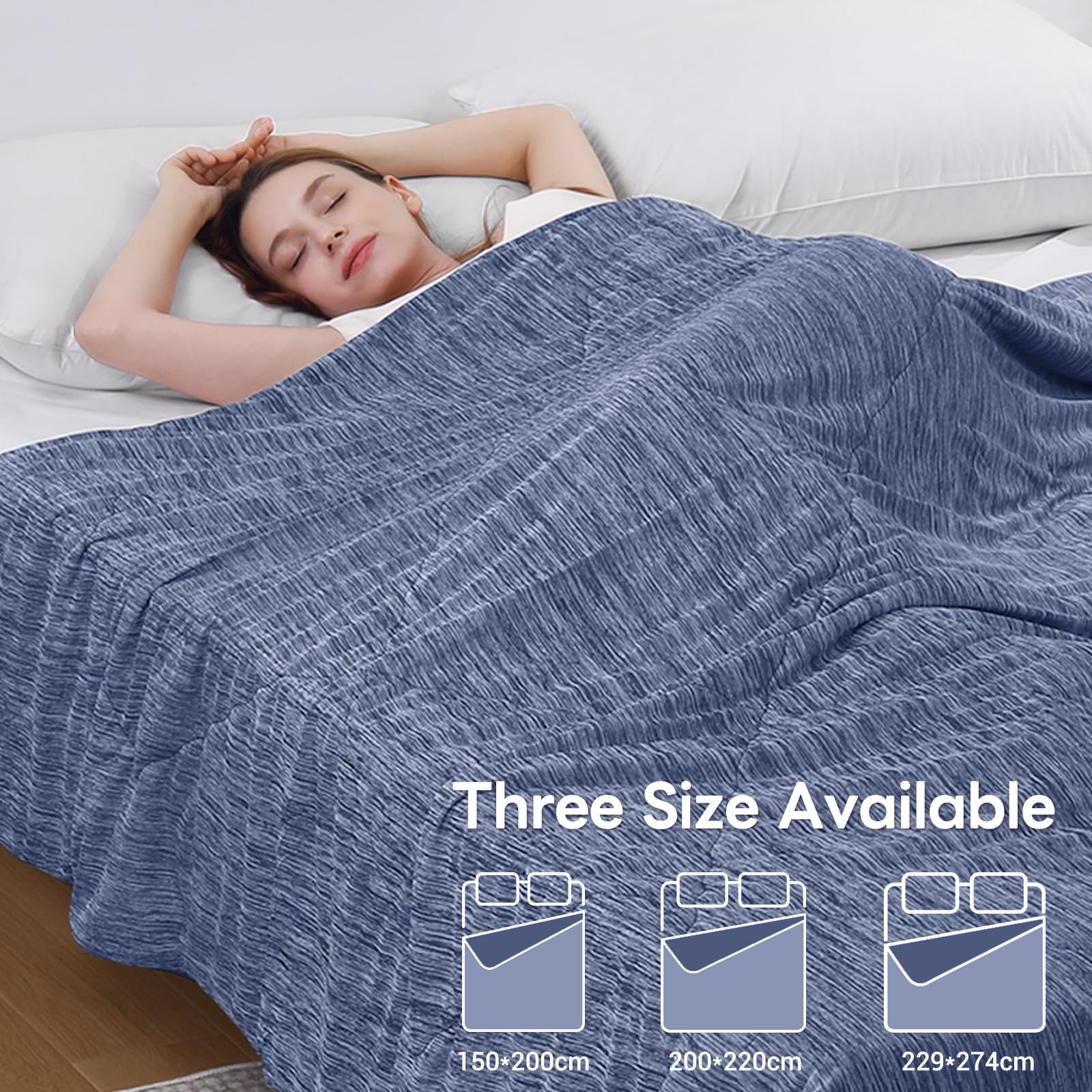 Elegear Cooling Duvet for Night Sweats – Arc-Chill Q-Max 0.5, Soft Double-Layer Summer Blanket
