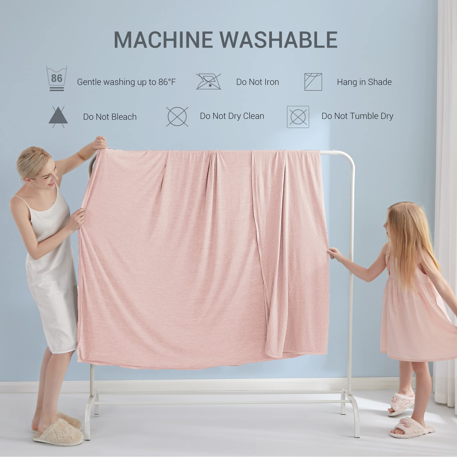 Elegear Light Pink Cooling Blanket – Arc-Chill 3.0, Q-Max>0.5, Multi-Size Options