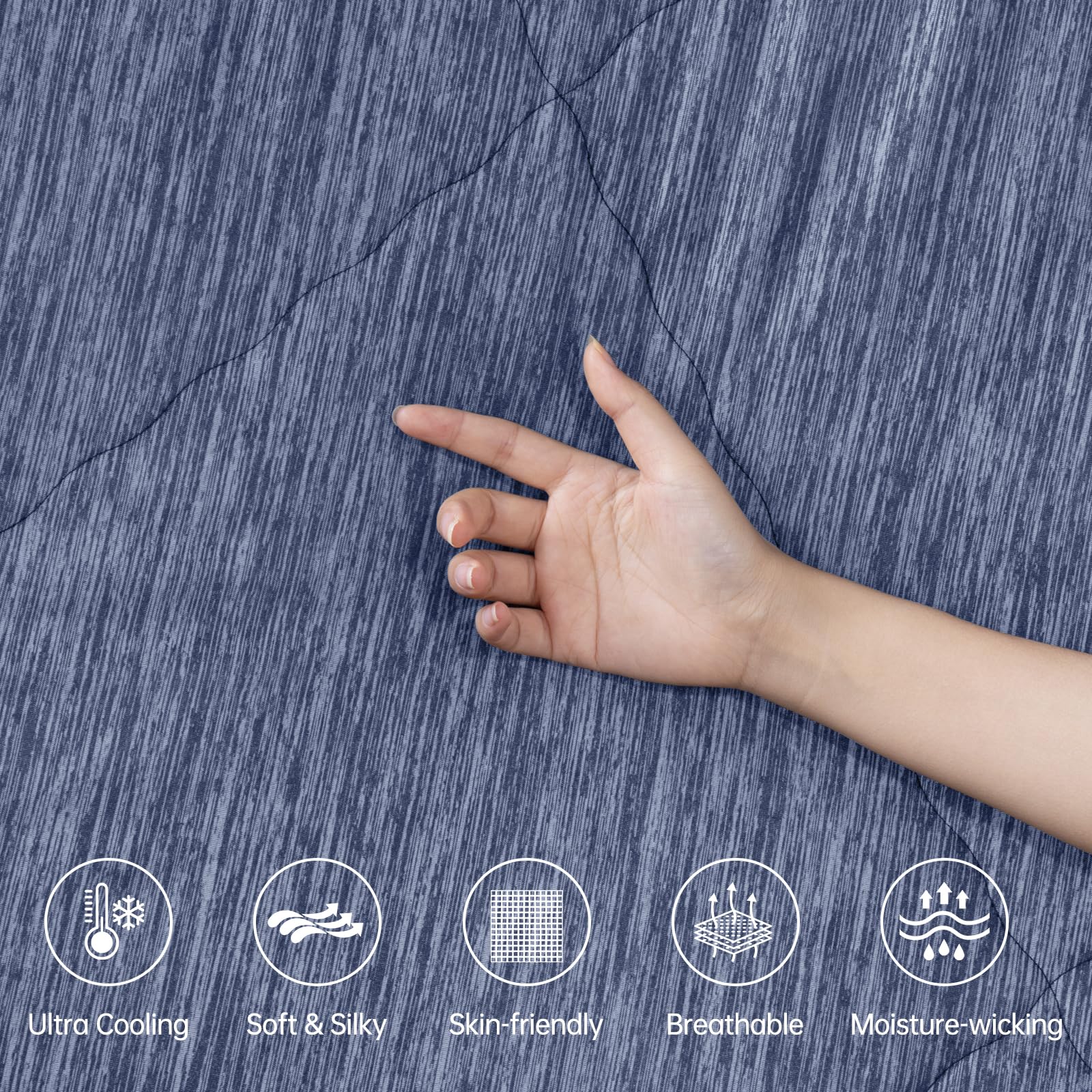 Elegear Cooling Duvet for Night Sweats – Arc-Chill Q-Max 0.5, Soft Double-Layer Summer Blanket