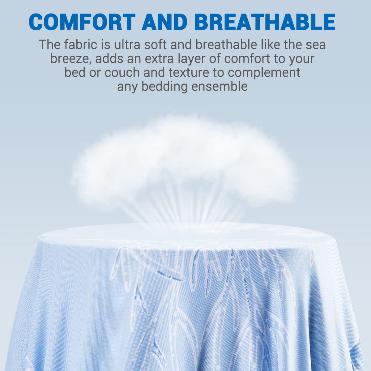 Elegear Marine Print Cooling Blanket – Q-Max > 0.5, Ultra-Soft & Breathable for Summer