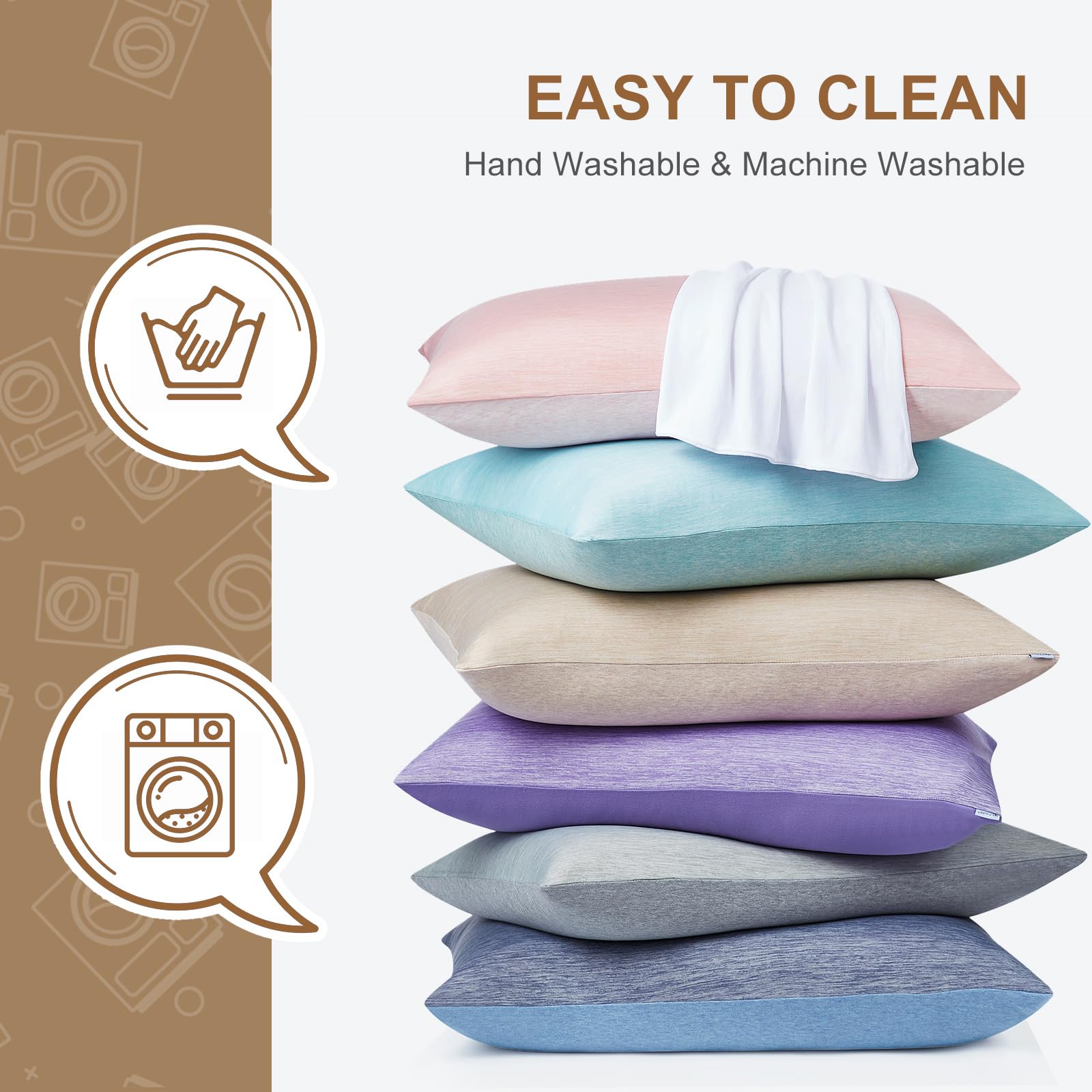 Revolutionary Light Brown Cooling Pillowcases Set of 2 – Arc-Chill Pro Q-Max 0.4