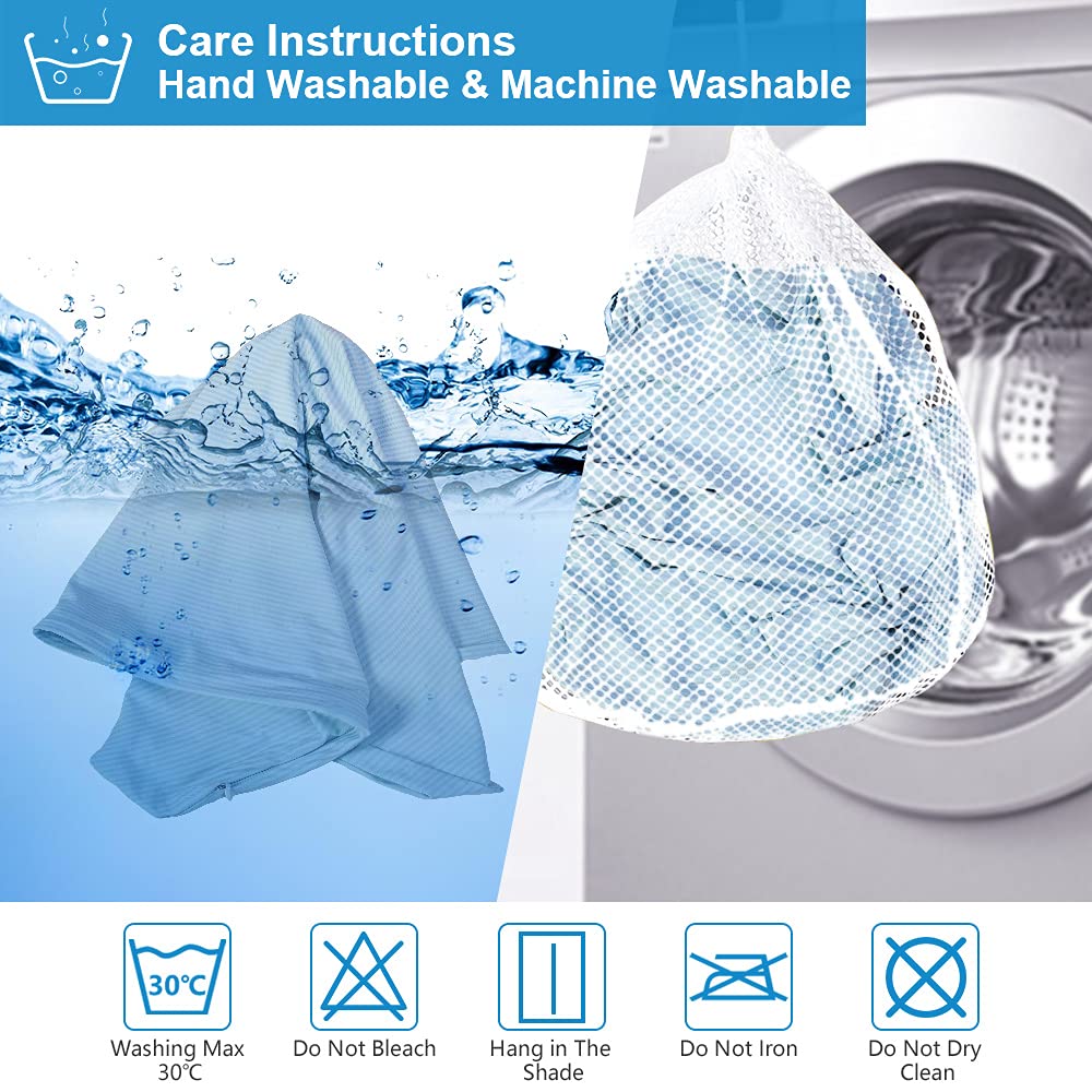 2-Pack Blue Premium Silky Super Cooling Pillowcases – Arc-Chill Extreme Q-Max 0.5