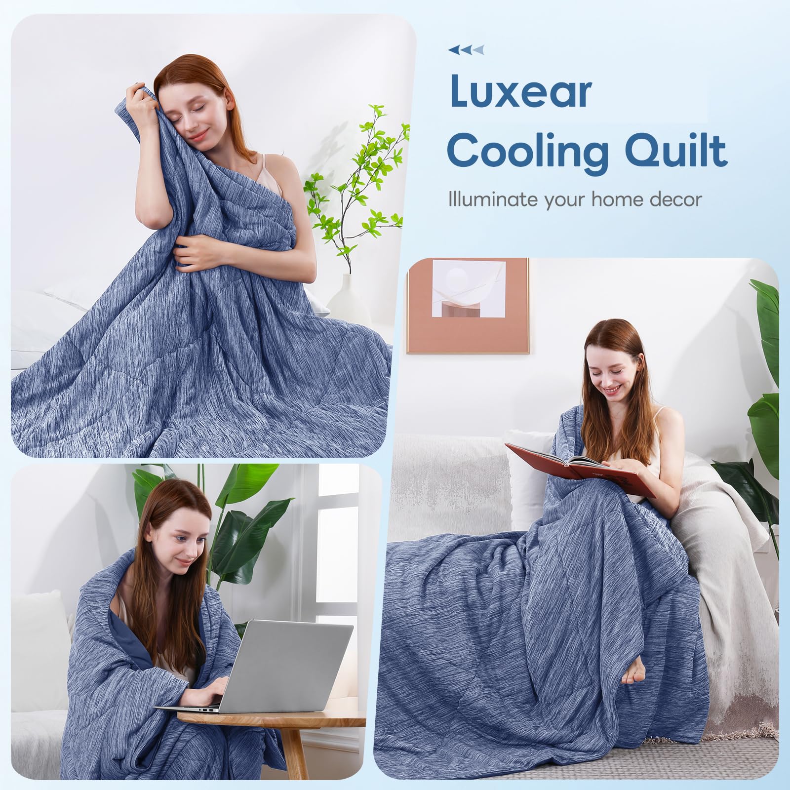 Elegear Cooling Duvet for Night Sweats – Arc-Chill Q-Max 0.5, Soft Double-Layer Summer Blanket