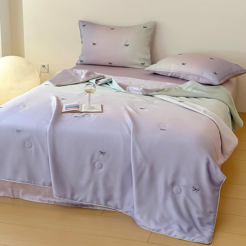 Elegear Edredón de Verano con Patrón de Corazón en Gradiente de Dos Tonos