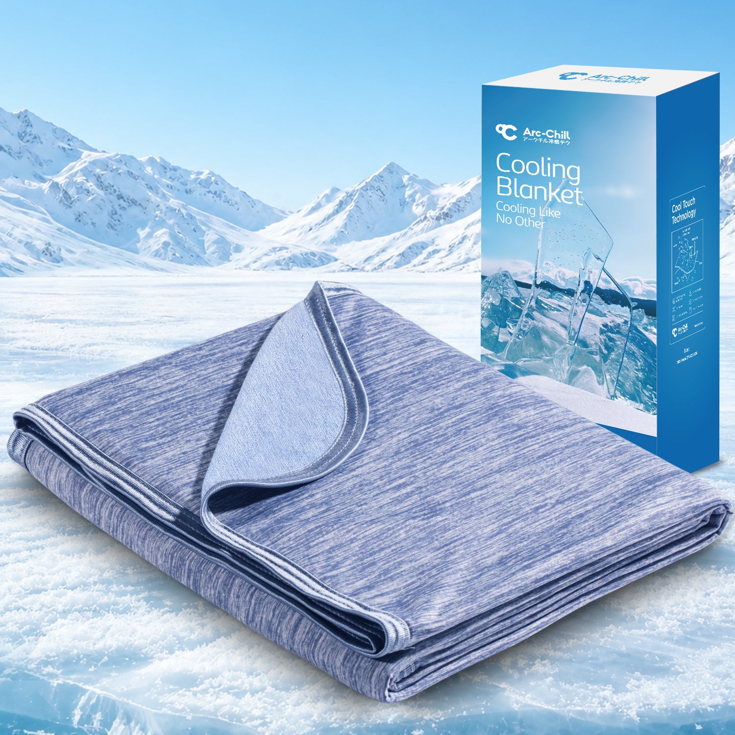 Elegear Blue Cooling Blanket – Arc-Chill 3.0, Q-Max>0.5, Multi-Size Options