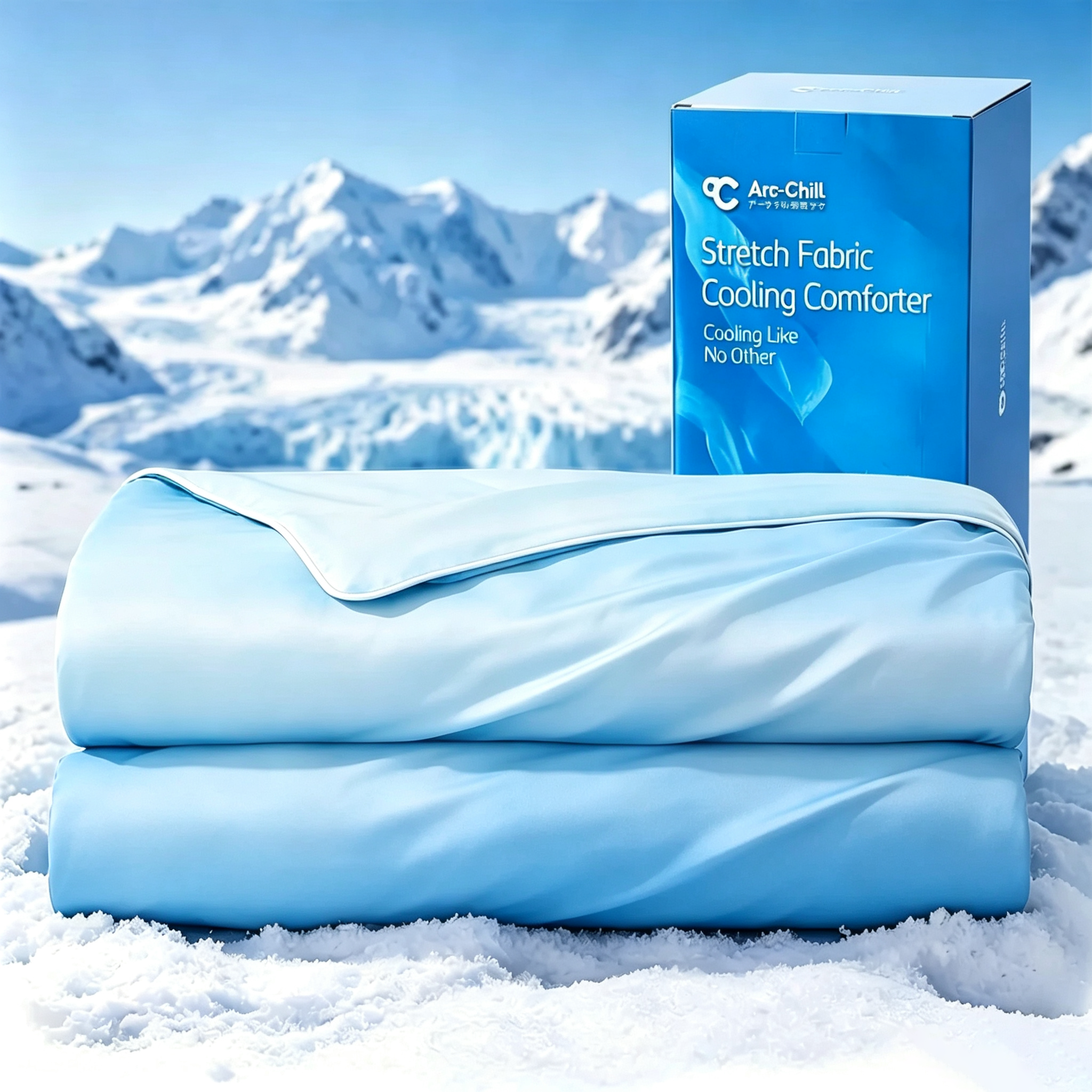 Elegear Arc-Chill Cooling Comforter, Q-Max > 0.5, Breathable & Soft,  Gradient Blue