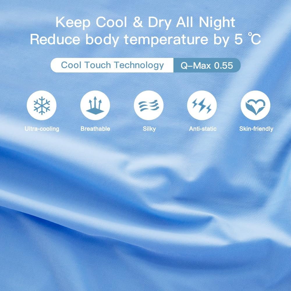 Elegear Arc-Chill Cooling Pillowcases – Q-Max >0.5 Ultra Cooling Pillow Covers (2-Pack)