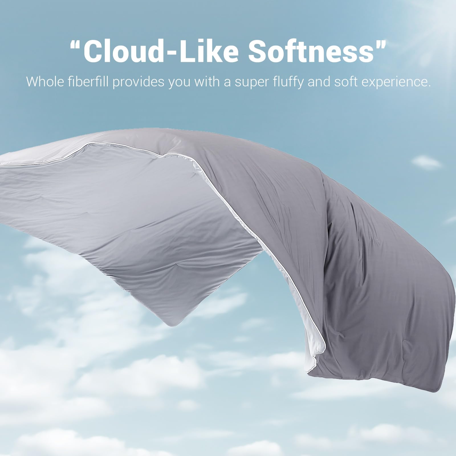 Elegear Arc-Chill Cooling Comforter Q-Max > 0.5, Breathable & Soft, Gradient Gray