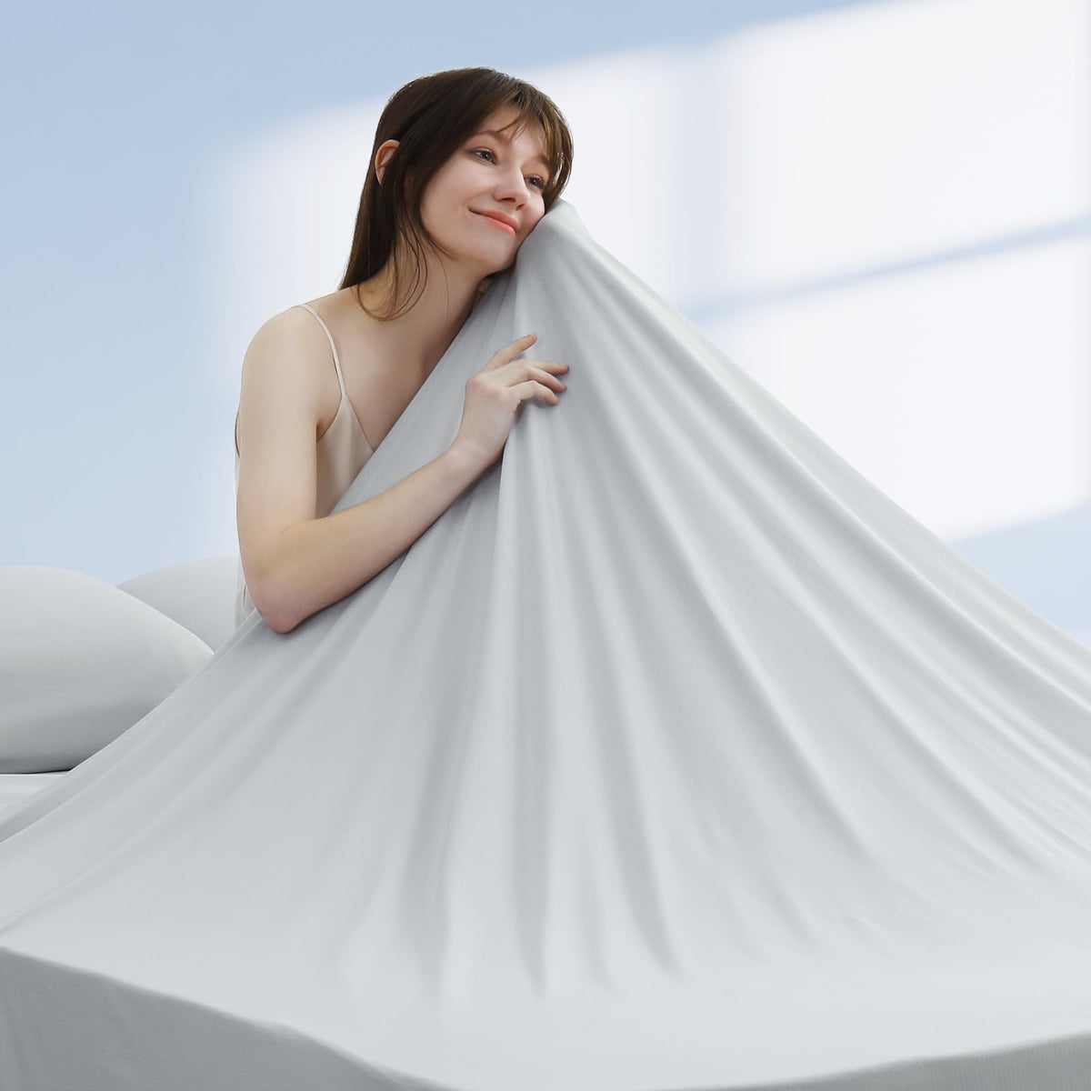 Elegear Light Gray Cooling Blanket – Silver Ion Freshness,Arc-Chill 3.