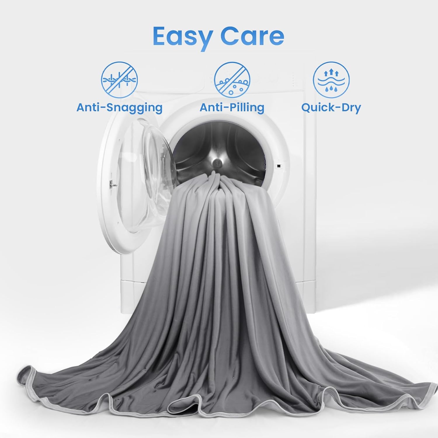 Manta de Enfriamiento Elegante de Verano Elegear Premium en Gradiente Gris-Blanco