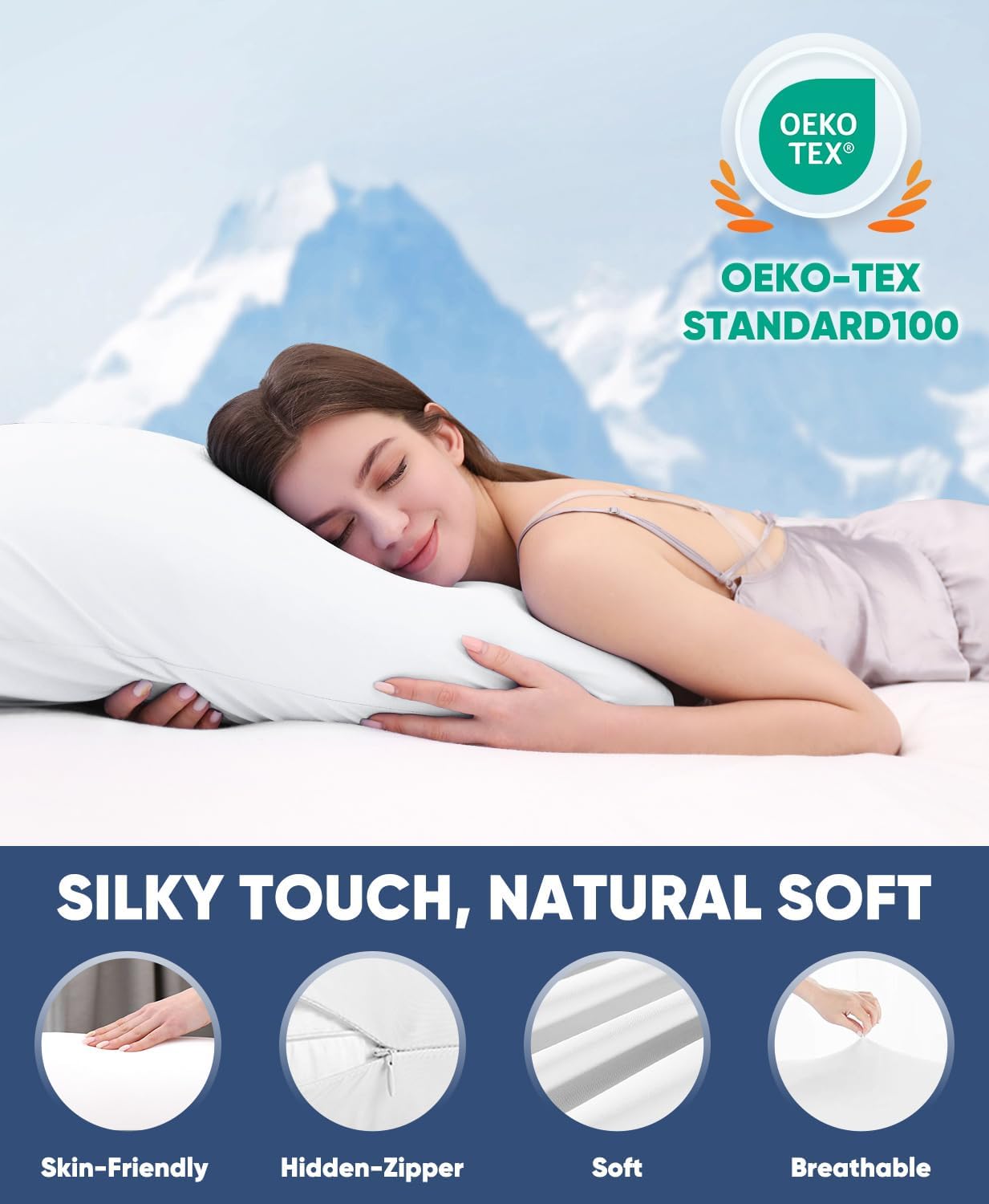 Ultra-Kühlende Kissenbezüge mit Stretch Q-max 0.5 Arc-Chill Extreme Cooling Fiber