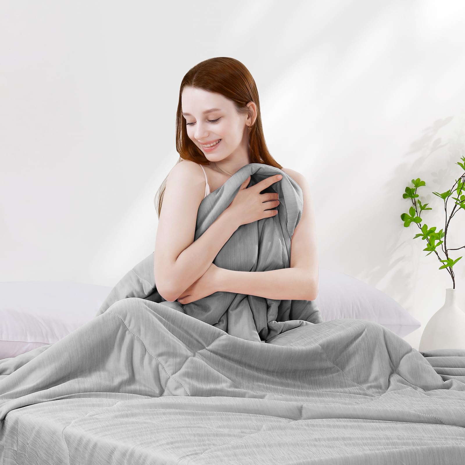 Elegear Cooling Duvet for Night Sweats – Arc-Chill Q-Max 0.5, Soft Double-Layer Summer Blanket