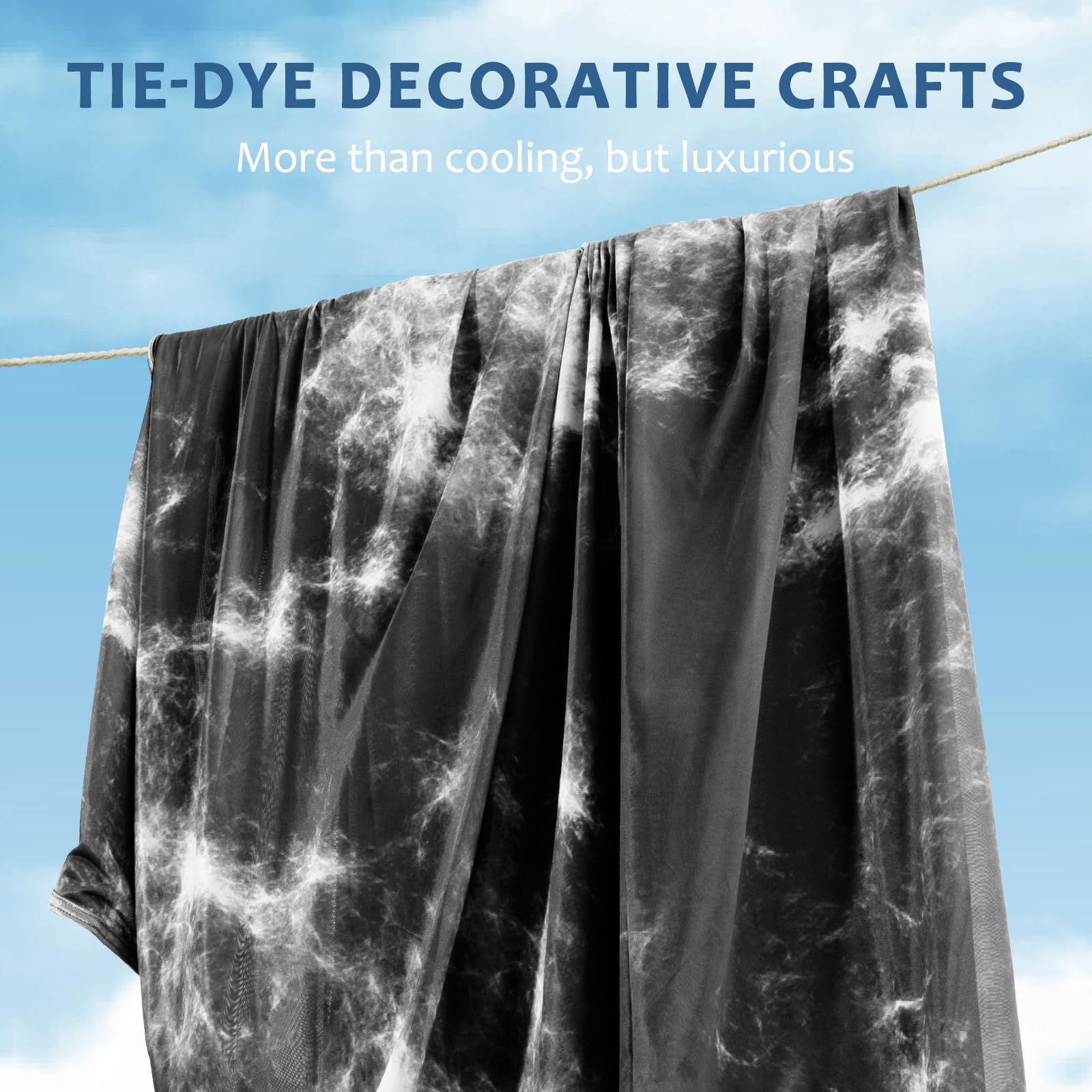 Arc-Chill Cooling Blanket – Tie Dye, Double-Layer & Dual-Sided Q-Max 0.5+ Cool Blanket for Hot Sleepers & Night Sweats-Gray