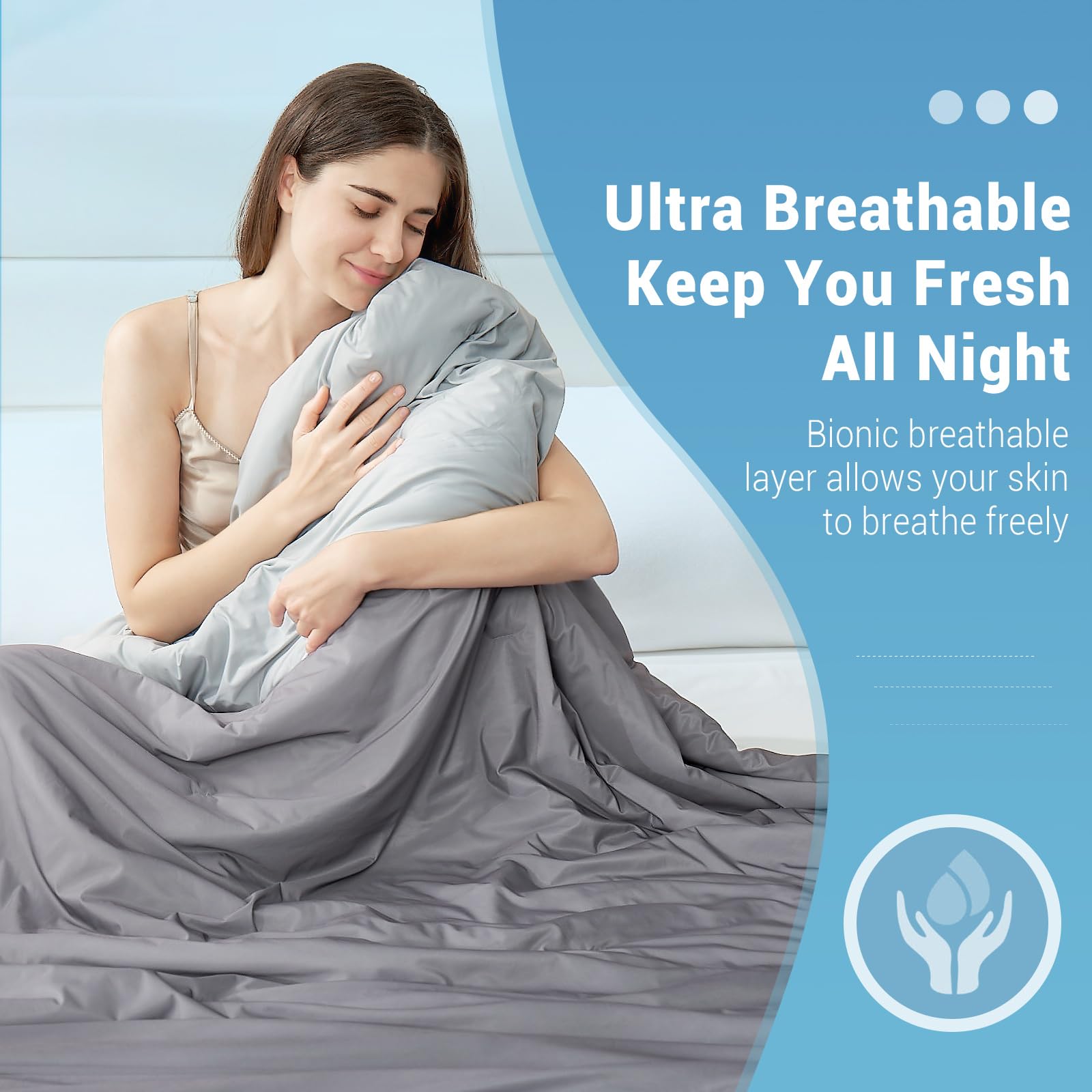 Elegear Arc-Chill Cooling Comforter Q-Max > 0.5, Breathable & Soft, Gradient Gray