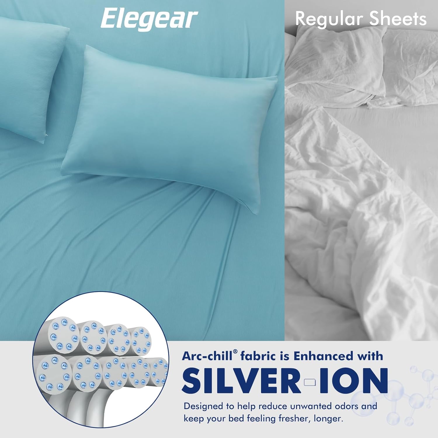 Elegear Blue Cooling Blanket – Arc-Chill 3.0, Lightweight for Hot Sleepers
