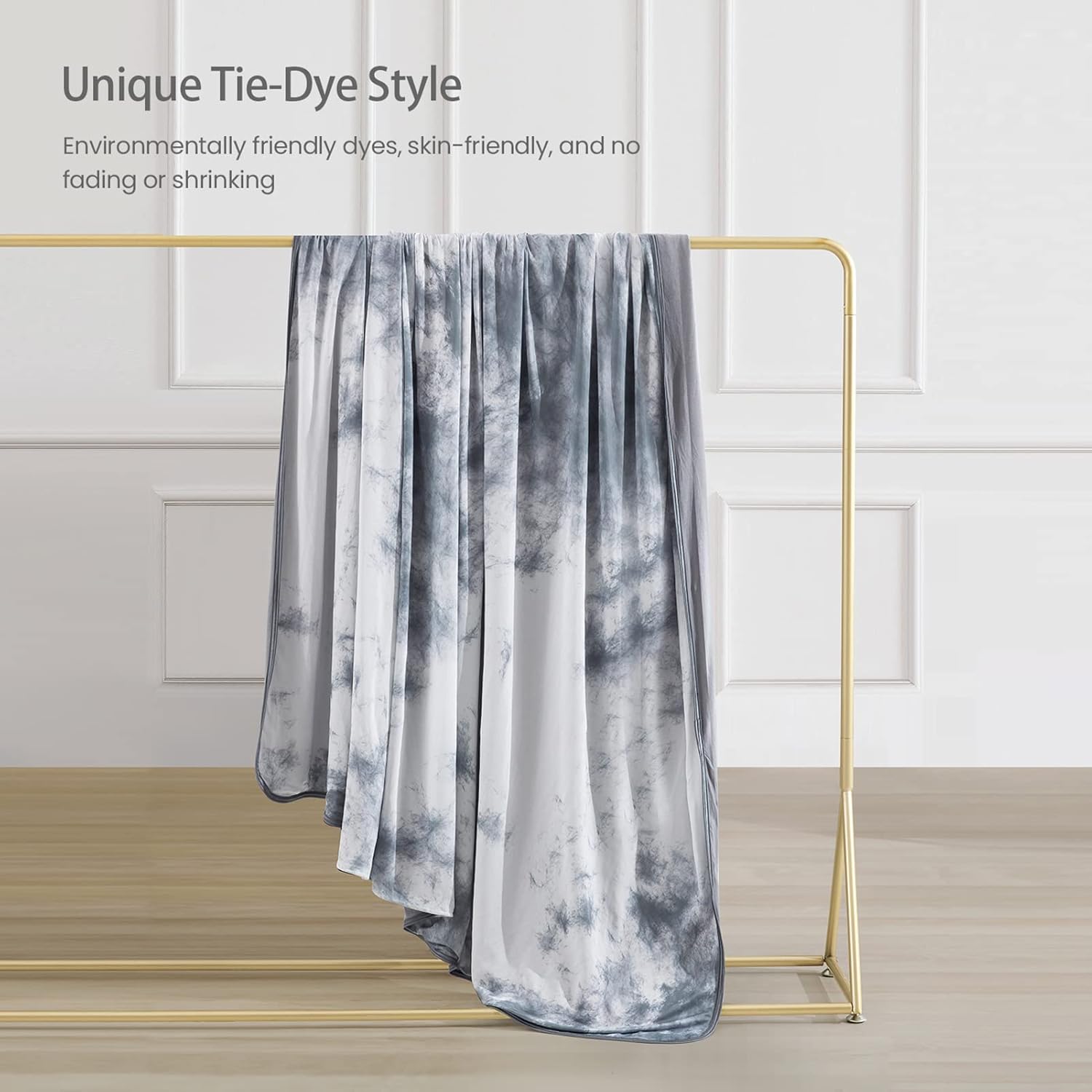 Elegear Tie-Dye Cooling Blanket – Q-Max > 0.5, Double-Sided & Stylish Color Gray