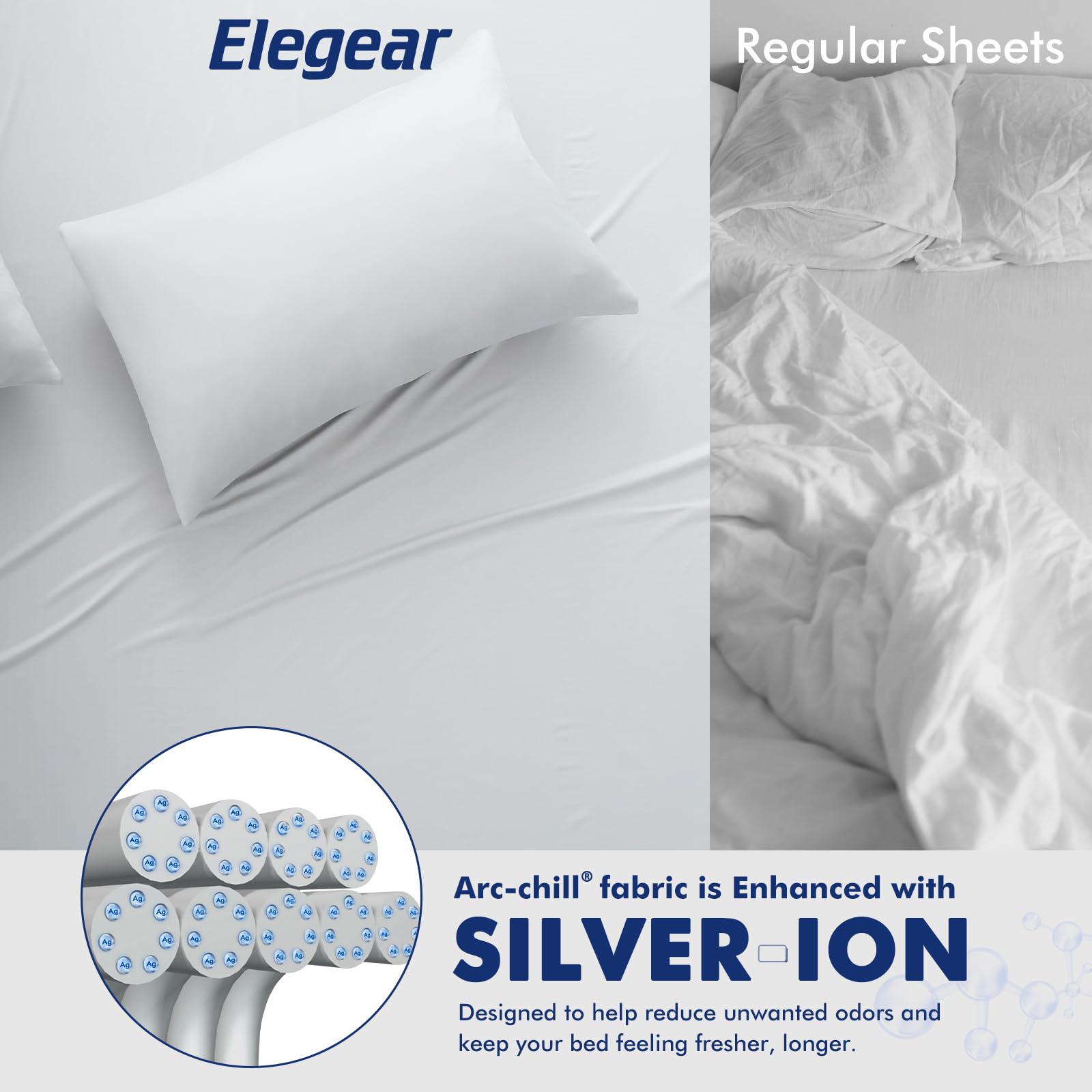 Elegear Light Gray Cooling Blanket – Arc-Chill 3.0, Lightweight for Hot Sleepers