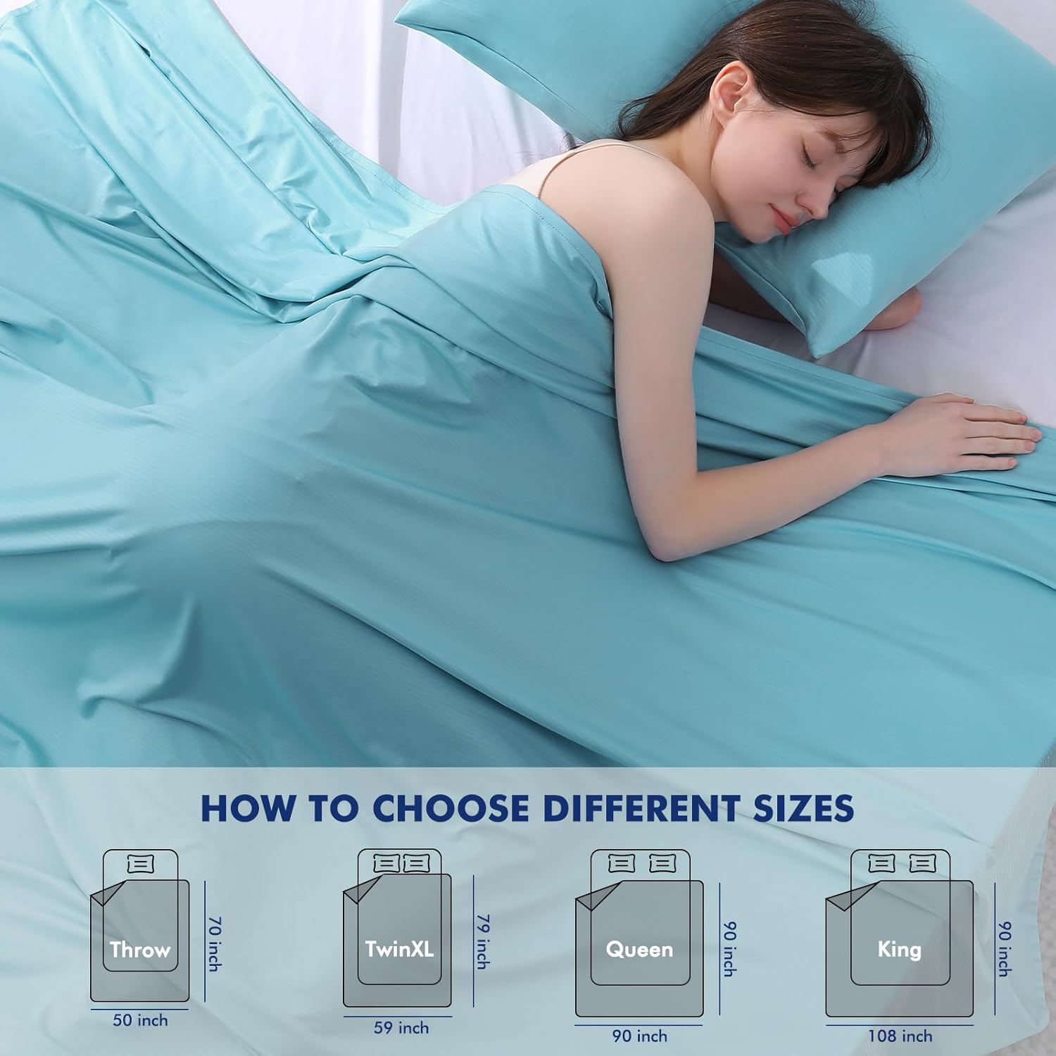 Elegear Blue Cooling Blanket – Arc-Chill 3.0, Lightweight for Hot Sleepers