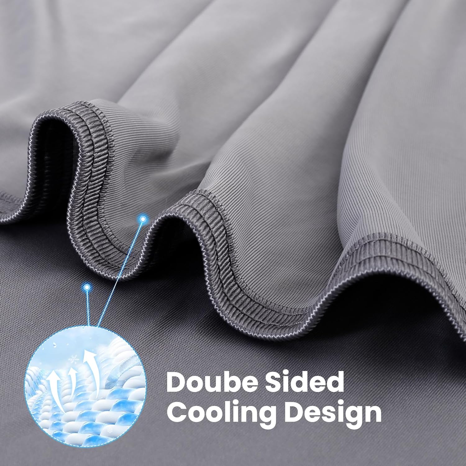 Manta de Enfriamiento Elegante de Verano Elegear Premium en Gradiente Gris-Blanco