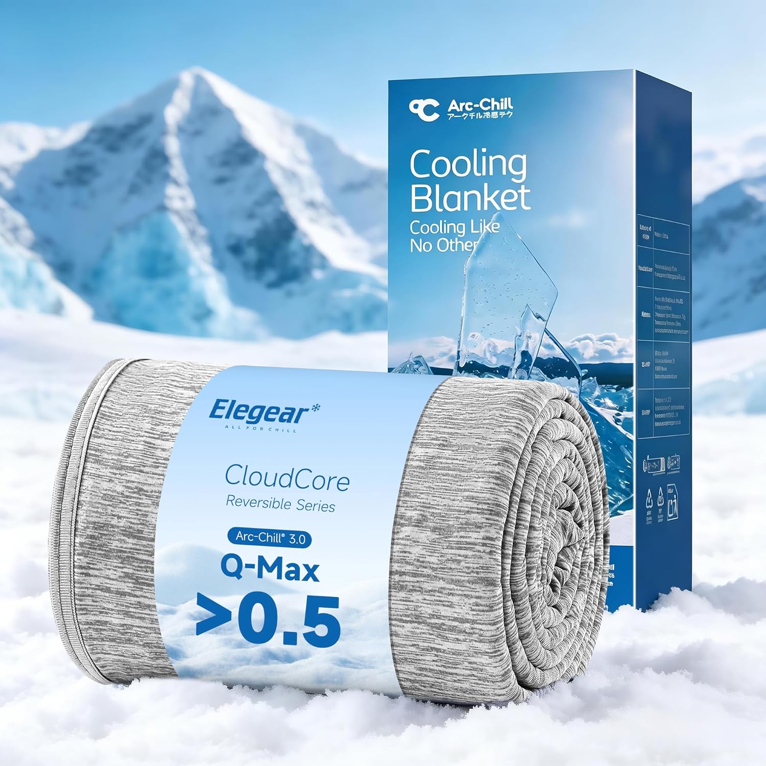 Elegear Doppelseitige Detailkante Wendbare Kühlstreifen-Decke