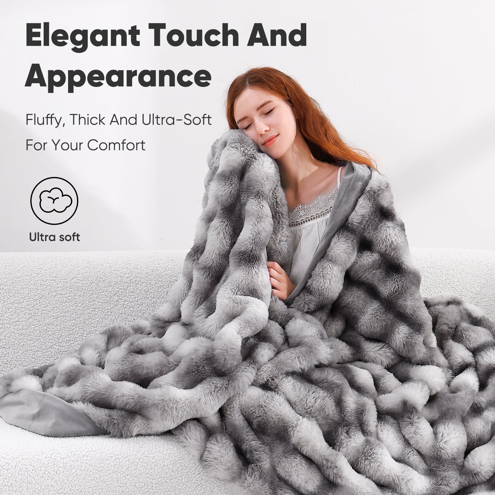 Elegear ডুয়াল-সাইডেড ডিটেইলড এজ রিভার্সিবল কুলিং স্ট্রাইপড ব্ল্যাঙ্কেট