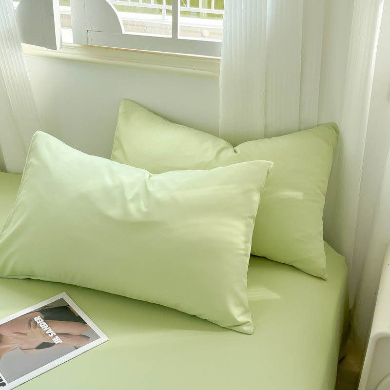 Washed Cotton Pillowcases Set of 2, 48×74cm (19×29 in), Solid Color Brushed Twill Pillow Covers, Soft Breathable Modern Style