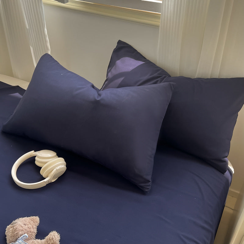 Funda de almohada de algodón Elegear de color sólido, dos piezas