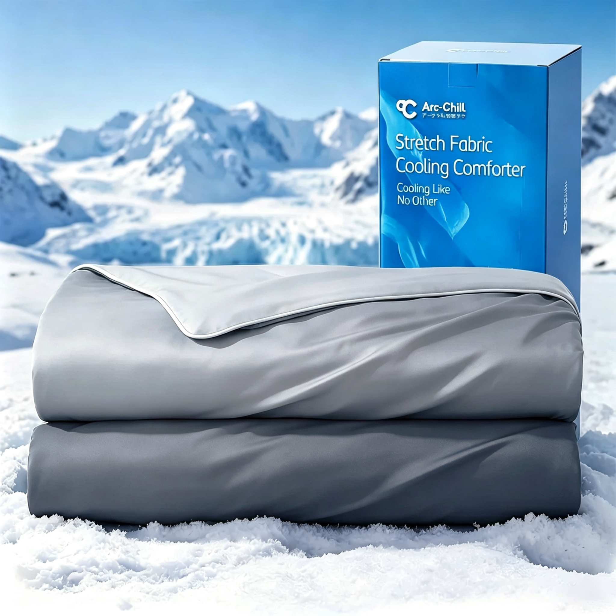 Elegear Arc-Chill Cooling Comforter Q-Max > 0.5, Breathable & Soft, Gradient Gray