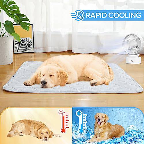 Dog Cooling Blanket and Cotton Reversible Pet Mat Q-Max>0.5