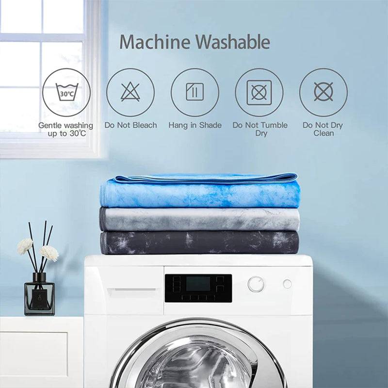 Elegear Tie-Dye Cooling Blanket – Q-Max > 0.5, Double-Sided & Stylish Color Gray