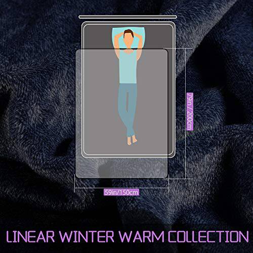 Ultra Soft Anti-Static Warm Flannel Fleece Blanket - (59" X 79"）