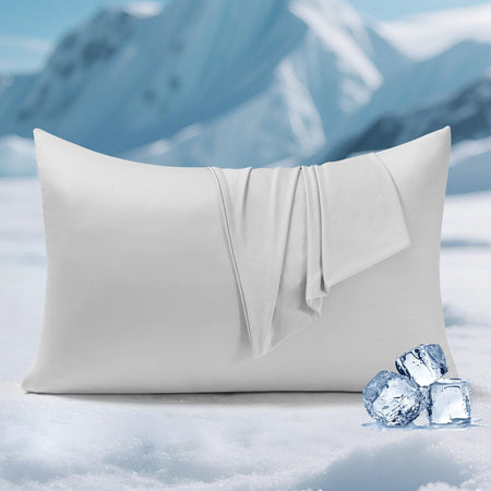 Arc-Chill 3.0 Cooling Pillowcase – Silver Ion Freshness, Dual-Sided Cool Touch, Ultra-Light & Breathable for Hot Sleepers-Gray