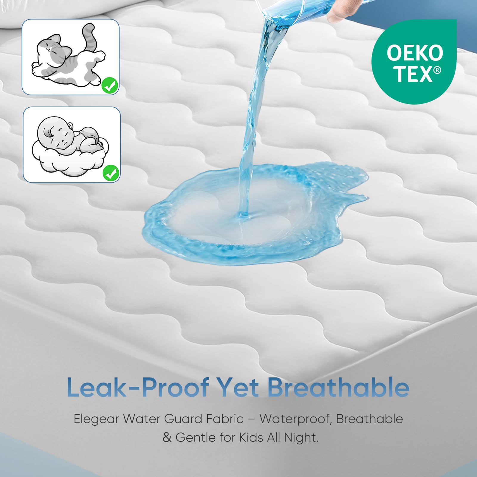 Stay Cool with Q-Max 0.5 — The Ultimate Arc-Chill 3.0 Cooling Mattress Pad by Elegear