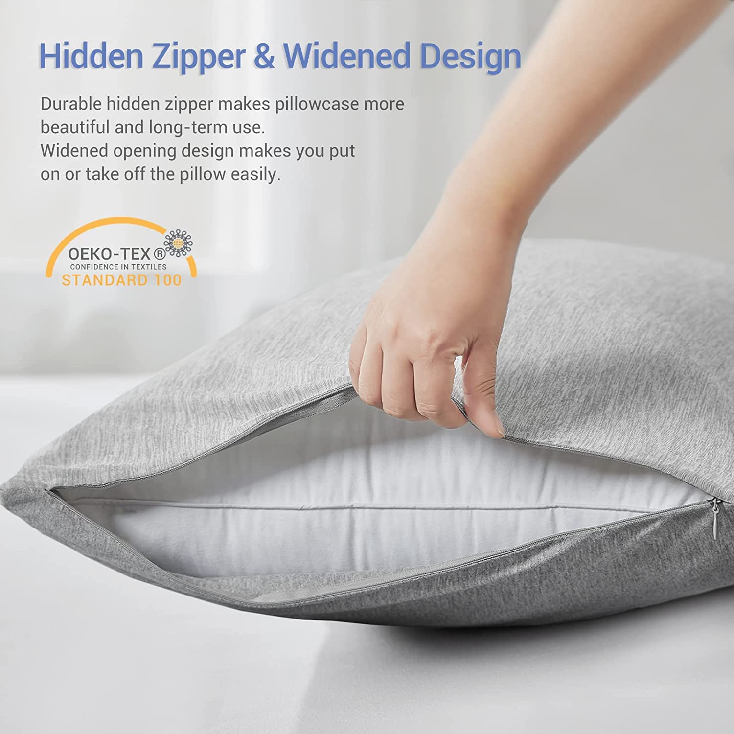 Revolutionary Gray Cooling Pillowcases Set of 2 – Arc-Chill Pro Q-Max 0.4