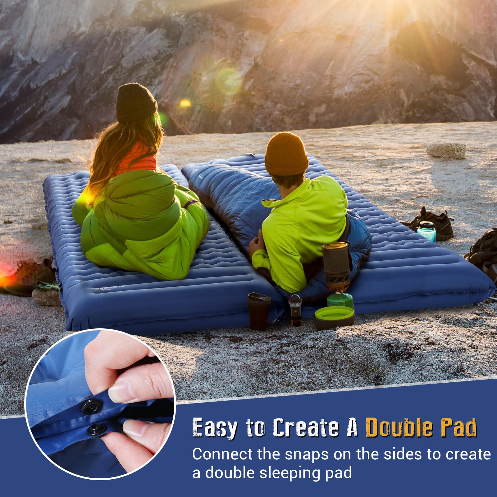 Colchoneta de Camping Autoinflable Ultra-Gruesa de 4"