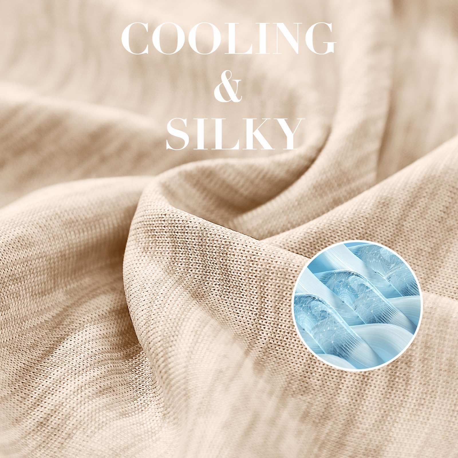 Elegear Light Brown Cooling Blanket – Arc-Chill 3.0, Q-Max>0.5, Multi-Size Options