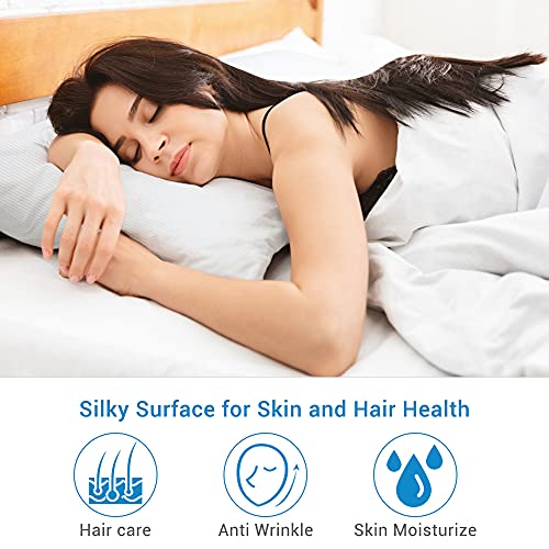 Cooling Pillowcases with Premium Silky,White Stripes - elegear-shop