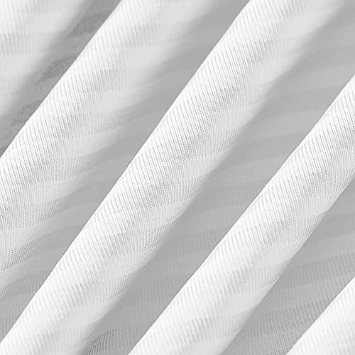 Cooling Pillowcases with Premium Silky,White Stripes - elegear-shop